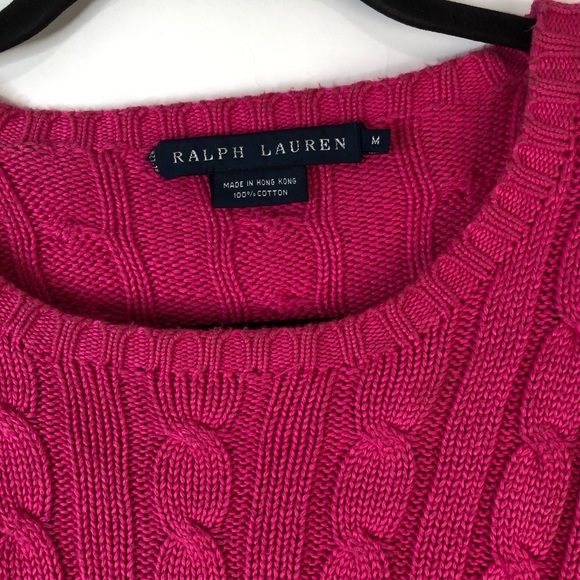 Polo Ralph Lauren Pink round neck sweater - Picture 4 of 8
